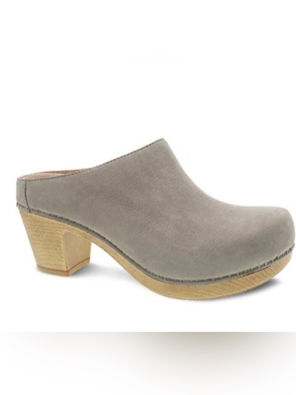 Dansko Women's Abbie Slip On Heel Clog in Taupe 39
